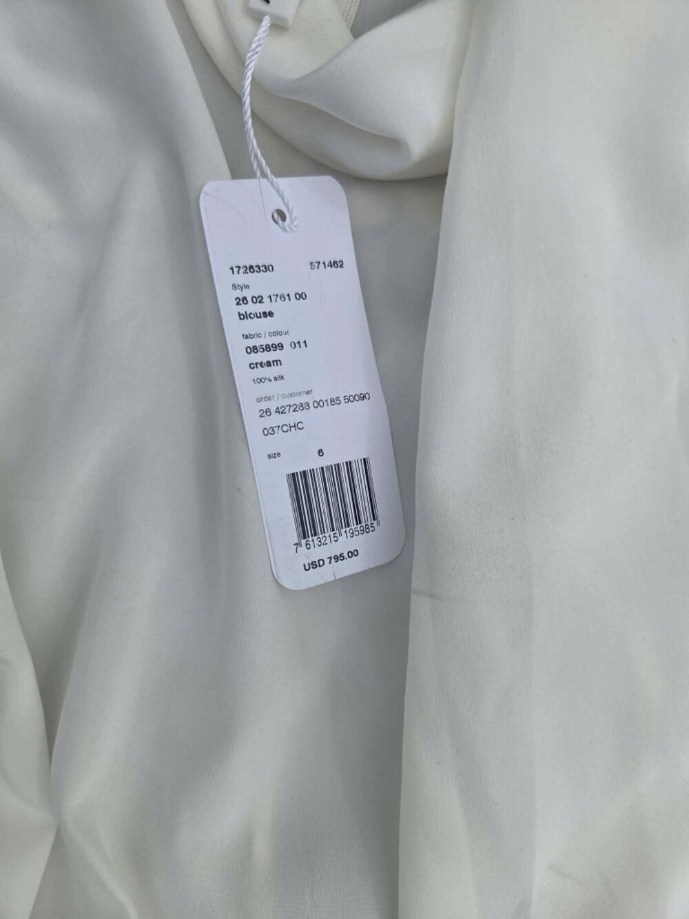 Akris Punto - Long-Sleeve Silk Scarf Blouse - size 6 - NEW with tags - Picture 14 of 16